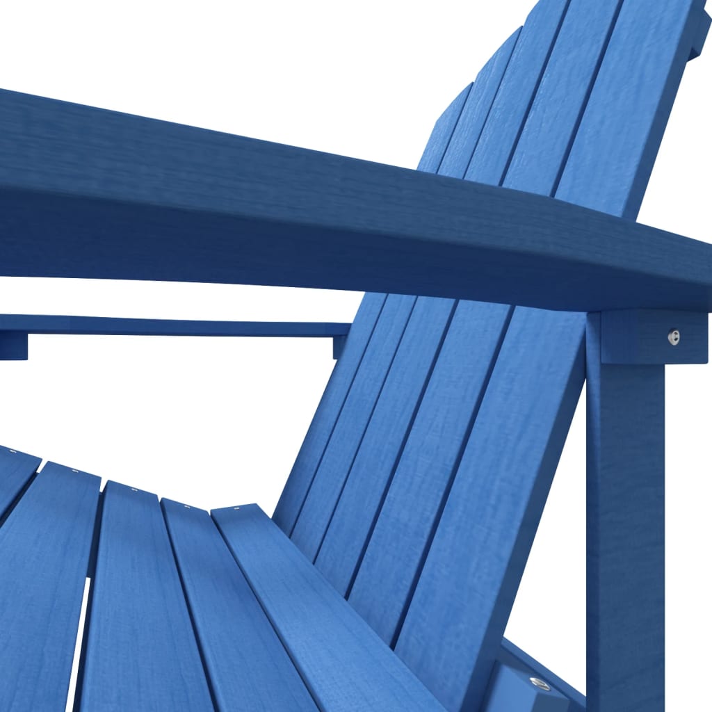 vidaXL Krzesło ogrodowe Adirondack, HDPE, morski błękit