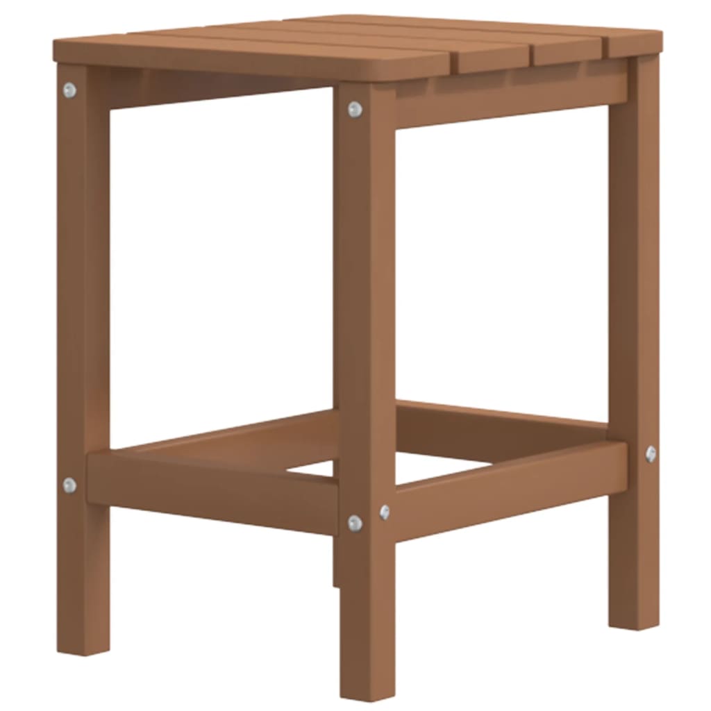 vidaXL Stolik ogrodowy Adirondack, brązowy, 38x38x46 cm, HDPE