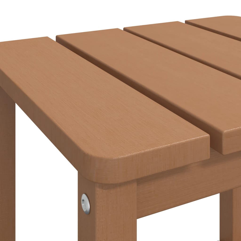vidaXL Stolik ogrodowy Adirondack, brązowy, 38x38x46 cm, HDPE