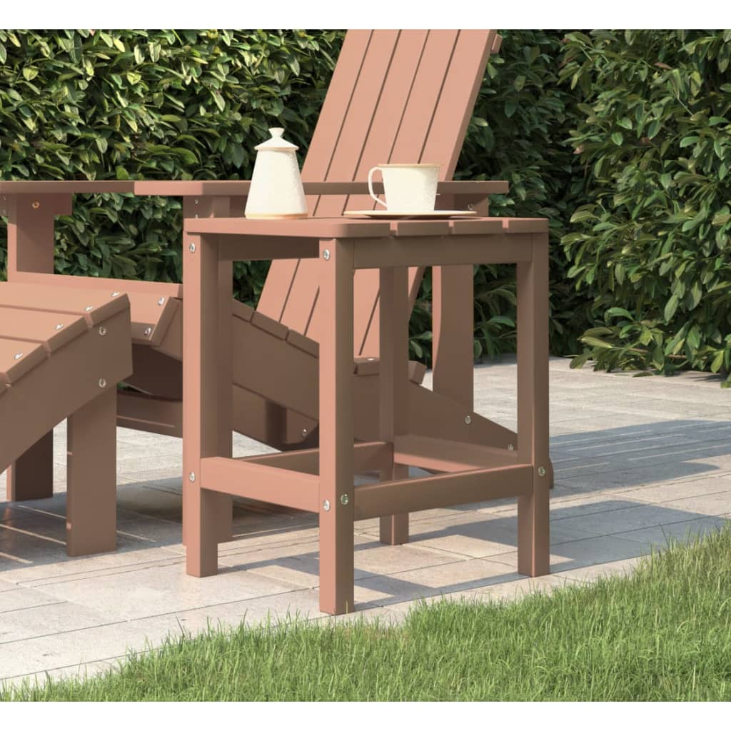 vidaXL Stolik ogrodowy Adirondack, brązowy, 38x38x46 cm, HDPE