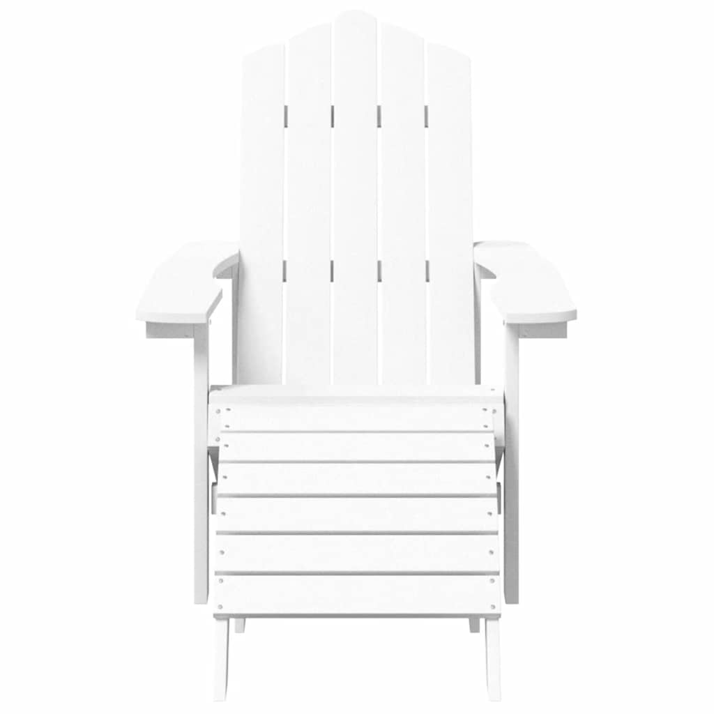 vidaXL Krzesło Adirondack z podnóżkiem, HDPE, białe