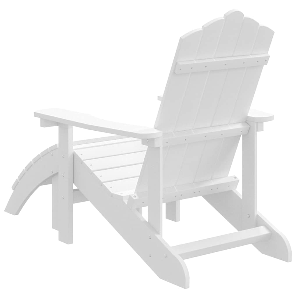 vidaXL Krzesło Adirondack z podnóżkiem, HDPE, białe