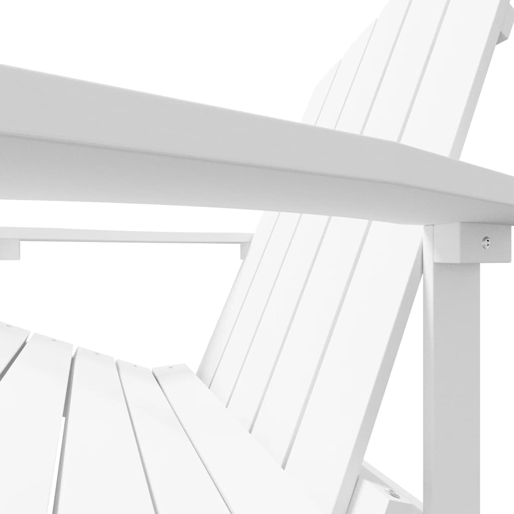 vidaXL Krzesło Adirondack z podnóżkiem, HDPE, białe