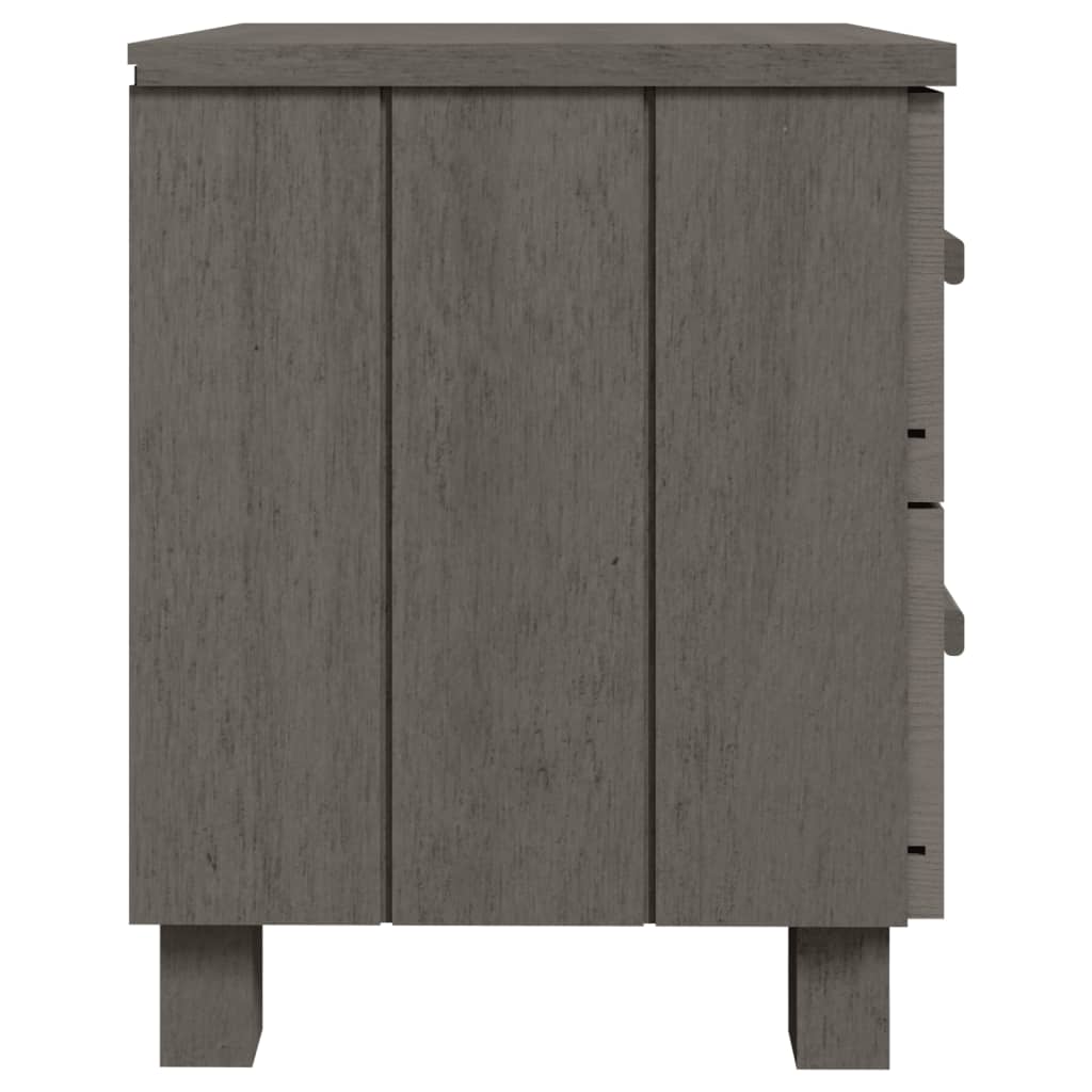 vidaXL Szafki nocne HAMAR, 2 szt., jasnoszare, 40x35x44,5 cm, sosnowe