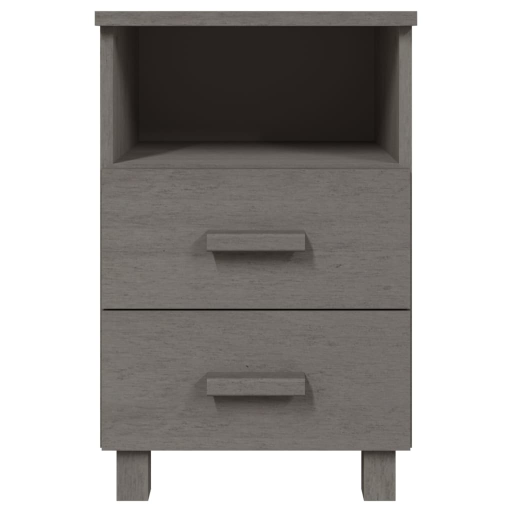 vidaXL Szafka nocna HAMAR, jasnoszara, 40x35x62 cm, drewno sosnowe