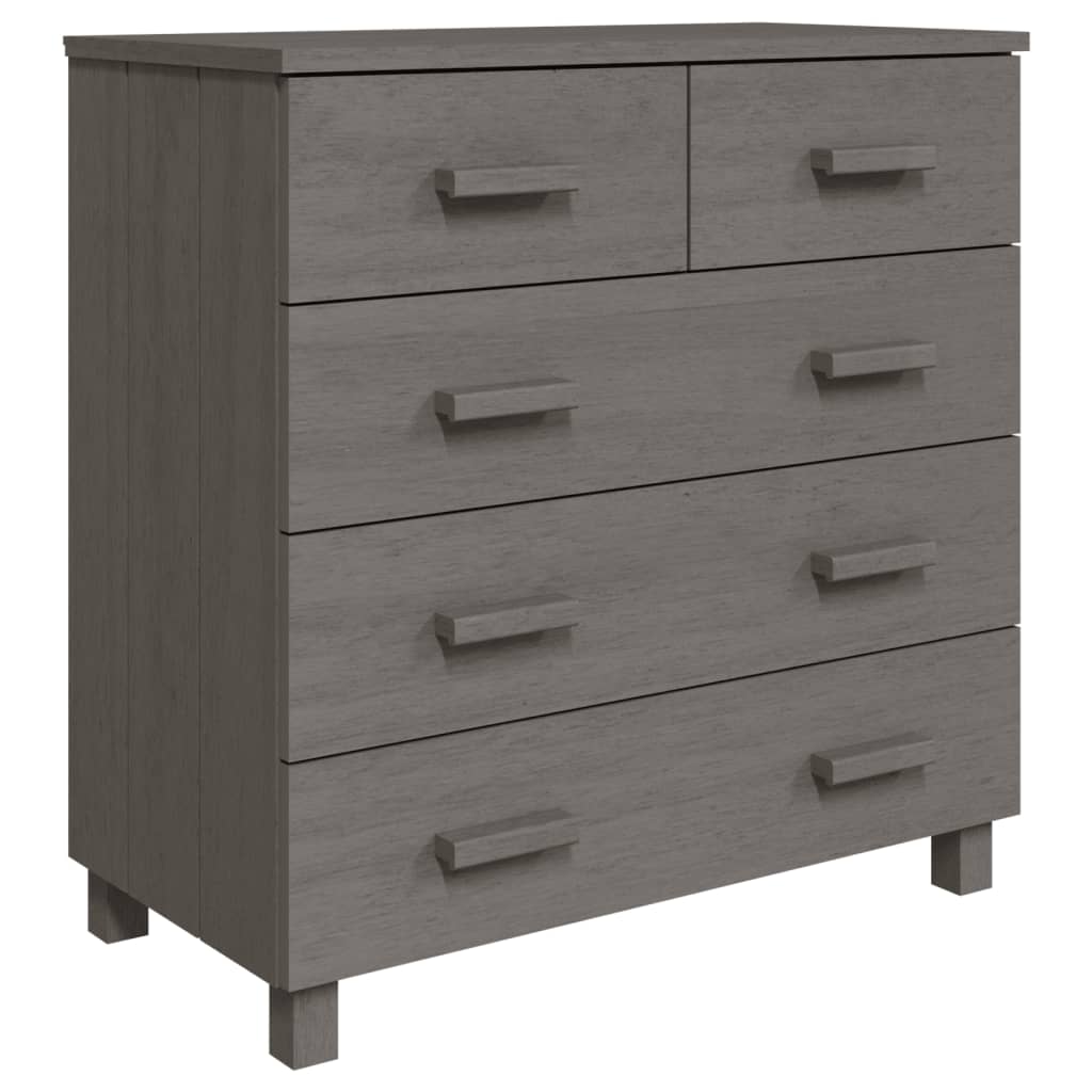 vidaXL Komoda HAMAR, jasnoszara, 79x40x80 cm, drewno sosnowe