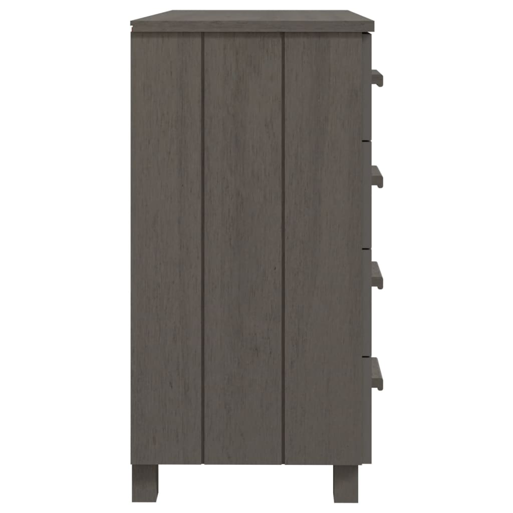 vidaXL Komoda HAMAR, jasnoszara, 79x40x80 cm, drewno sosnowe
