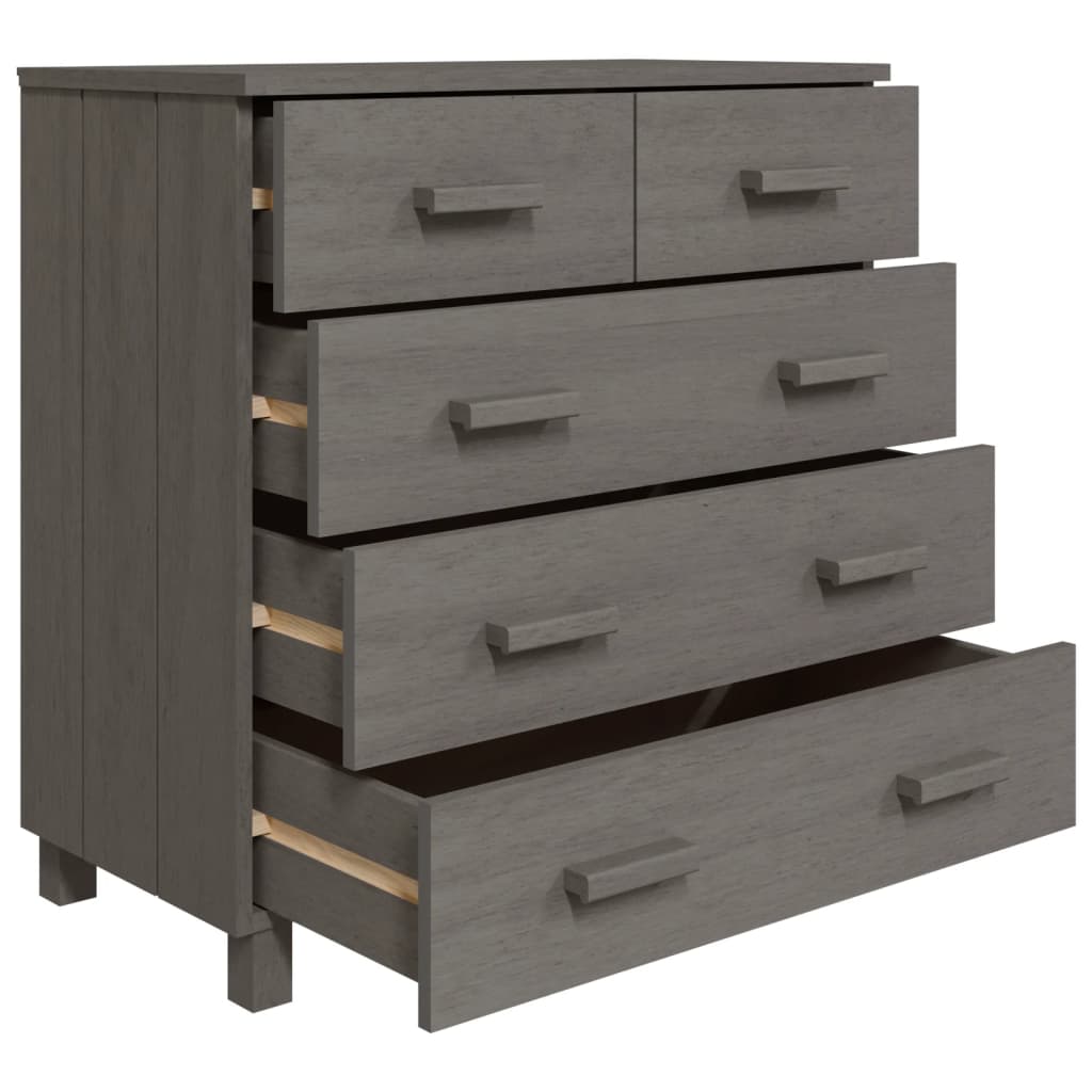 vidaXL Komoda HAMAR, jasnoszara, 79x40x80 cm, drewno sosnowe