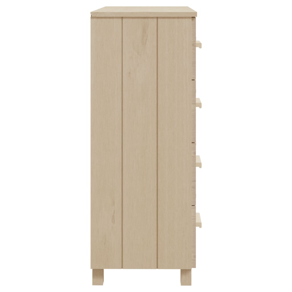 vidaXL Komoda HAMAR, miodowy brąz, 79x40x103,5 cm, drewno sosnowe