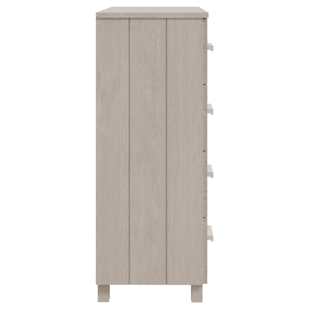 vidaXL Komoda HAMAR, biała, 79x40x103,5 cm, lite drewno sosnowe