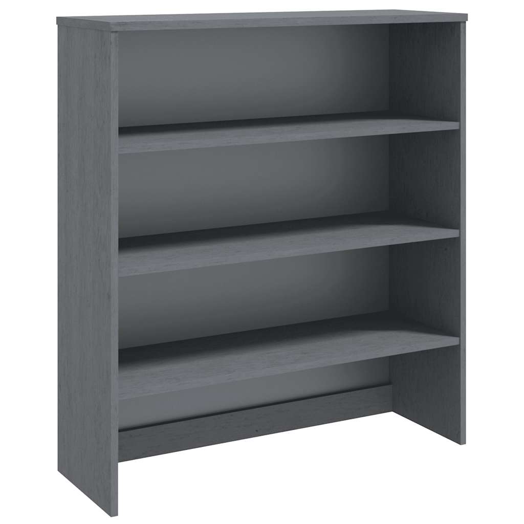 vidaXL Nadstawka HAMAR, ciemnoszara, 90x30x100 cm, lite drewno sosnowe