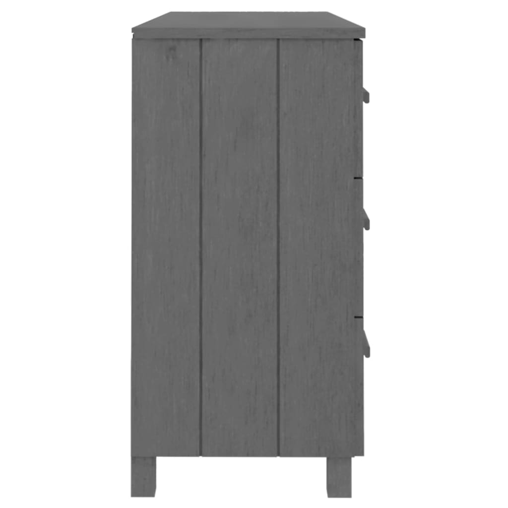 vidaXL Szafka HAMAR, ciemnoszara, 113x40x80 cm, lite drewno sosnowe