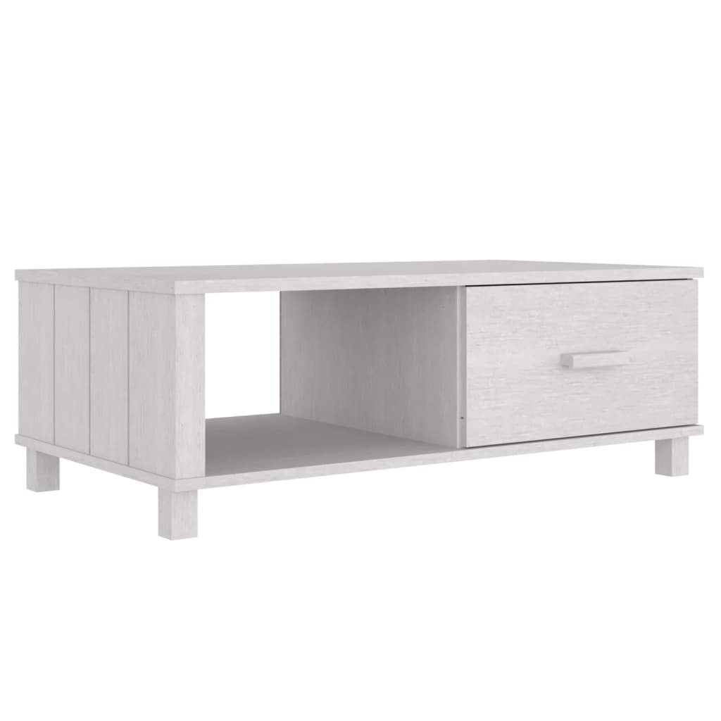vidaXL Stolik kawowy HAMAR, biały, 100x55x35 cm, drewno sosnowe