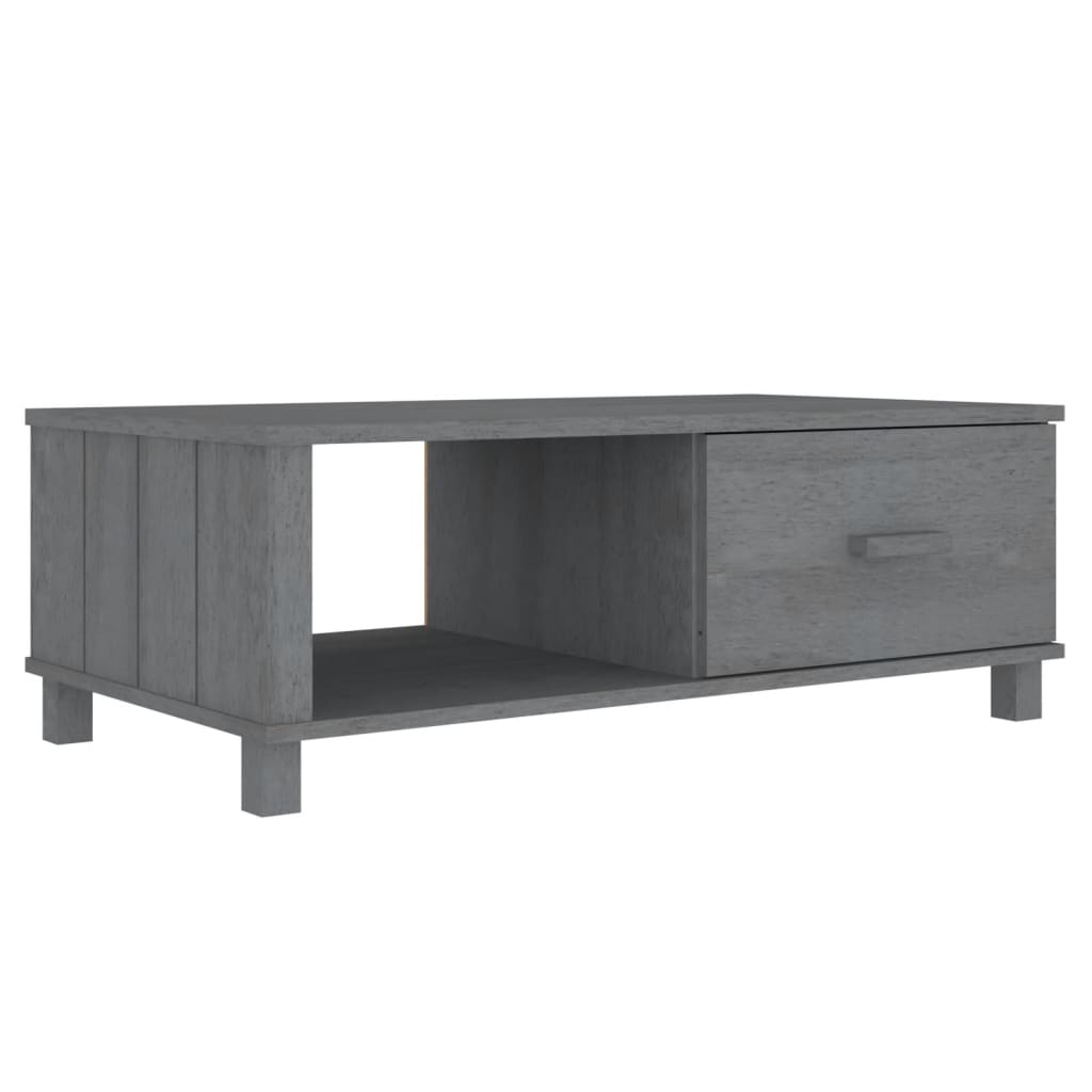 vidaXL Stolik kawowy HAMAR, ciemnoszary, 100x55x35 cm, lita sosna