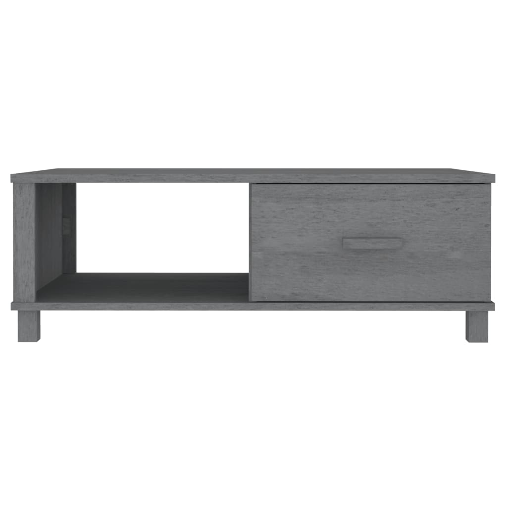 vidaXL Stolik kawowy HAMAR, ciemnoszary, 100x55x35 cm, lita sosna