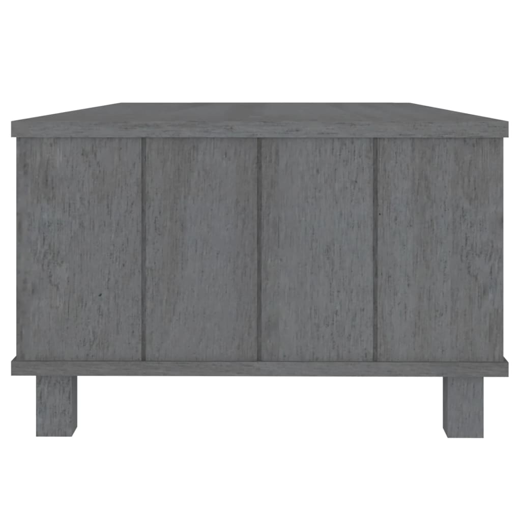 vidaXL Stolik kawowy HAMAR, ciemnoszary, 100x55x35 cm, lita sosna