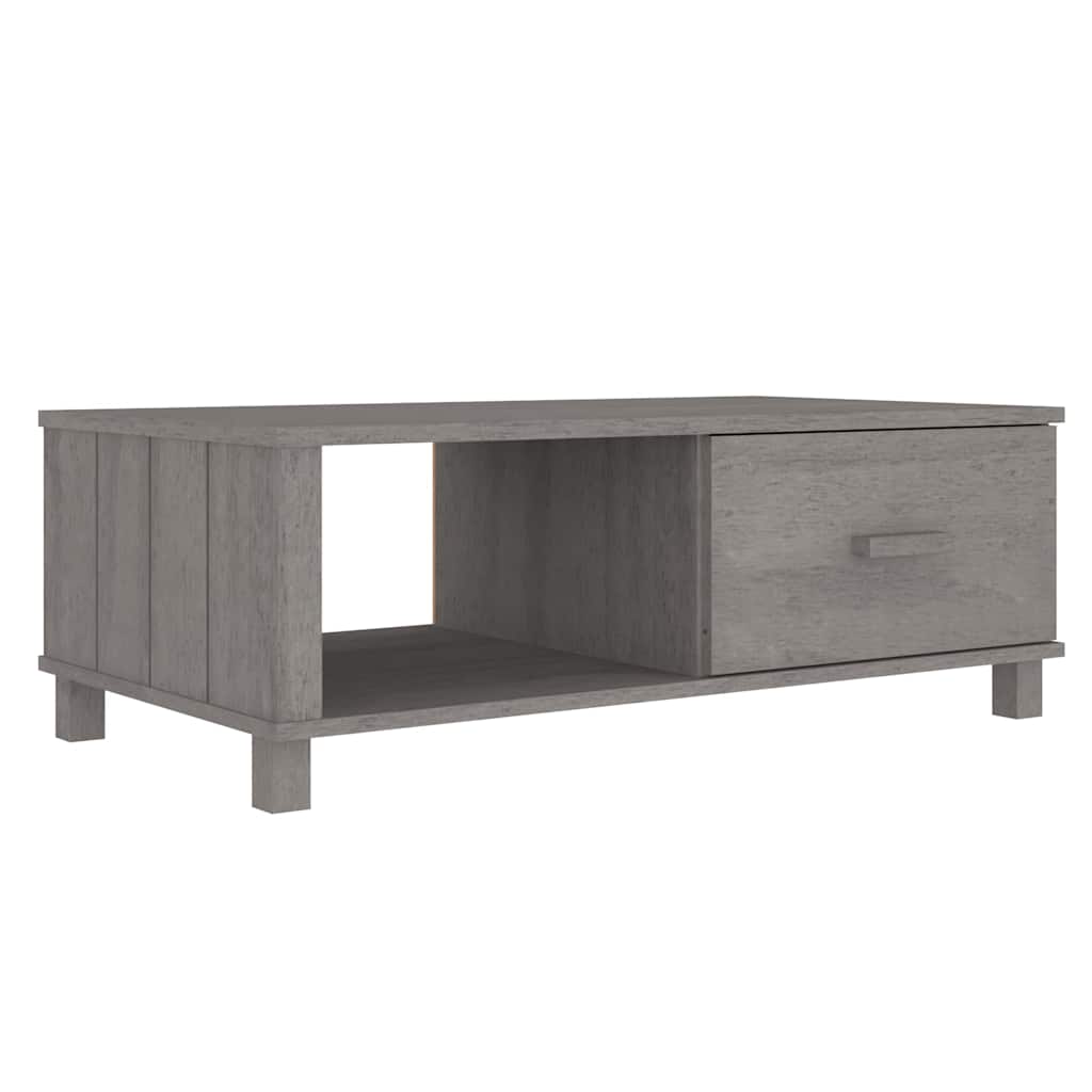 vidaXL Stolik kawowy HAMAR, jasnoszary, 100x55x35 cm, drewno sosnowe