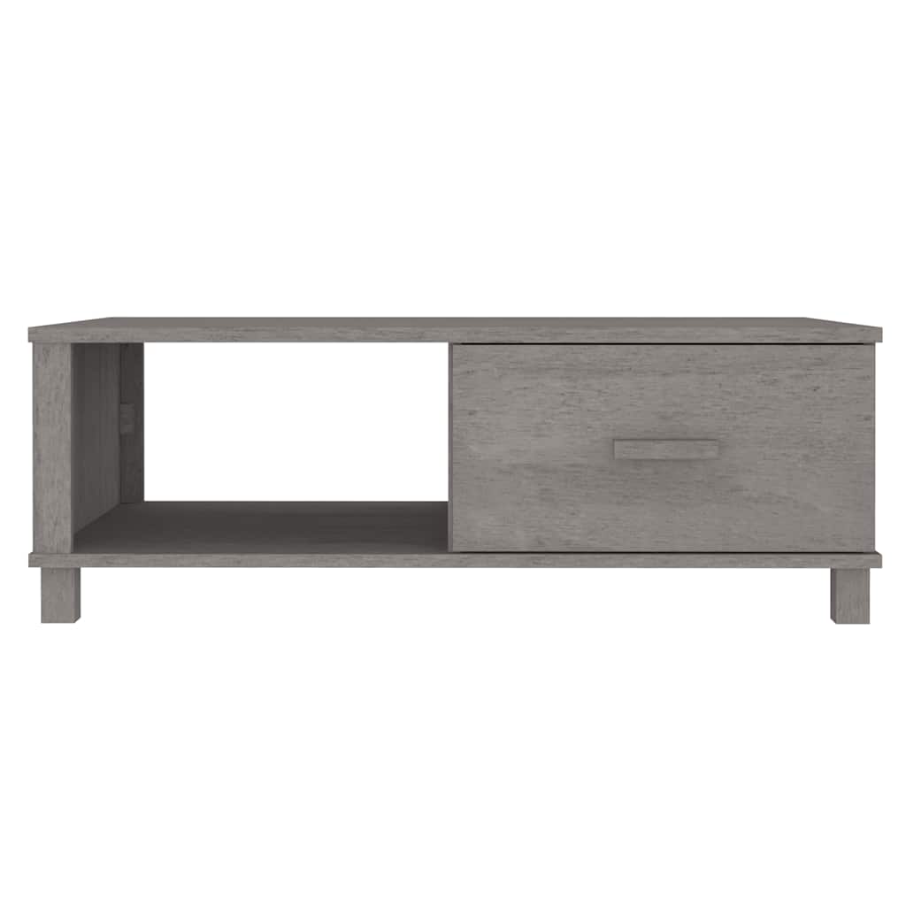 vidaXL Stolik kawowy HAMAR, jasnoszary, 100x55x35 cm, drewno sosnowe