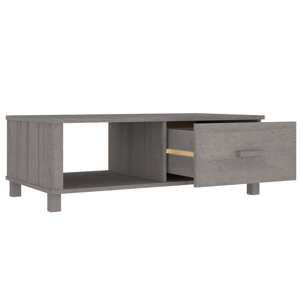 vidaXL Stolik kawowy HAMAR, jasnoszary, 100x55x35 cm, drewno sosnowe