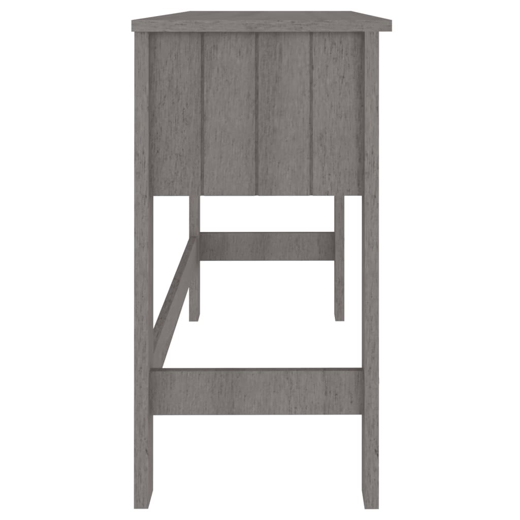 vidaXL Biurko HAMAR, jasnoszare, 110x40x75 cm, lite drewno sosnowe