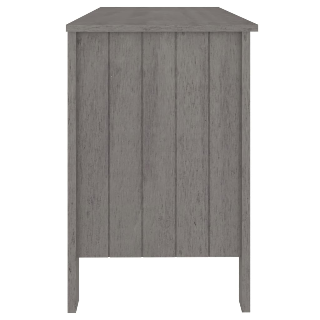 vidaXL Biurko HAMAR, jasnoszare, 113x50x75 cm, lite drewno sosnowe