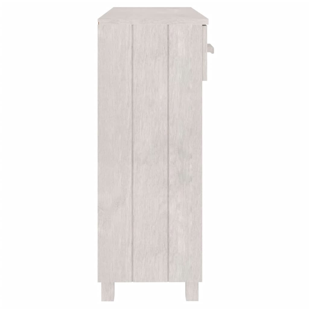 vidaXL Stolik konsolowy HAMAR, biały, 90x35x90 cm, lite drewno sosnowe