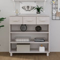 vidaXL Stolik konsolowy HAMAR, biały, 90x35x90 cm, lite drewno sosnowe