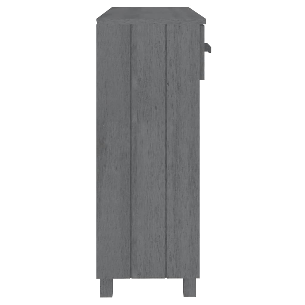 vidaXL Stolik konsolowy HAMAR, ciemnoszary, 90x35x90 cm, lita sosna