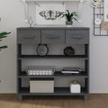 vidaXL Stolik konsolowy HAMAR, ciemnoszary, 90x35x90 cm, lita sosna