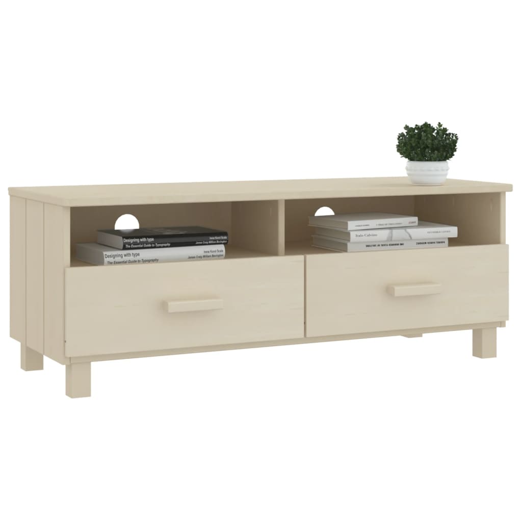 vidaXL Szafka pod TV HAMAR, miodowy brąz, 106x40x40 cm, drewno sosnowe