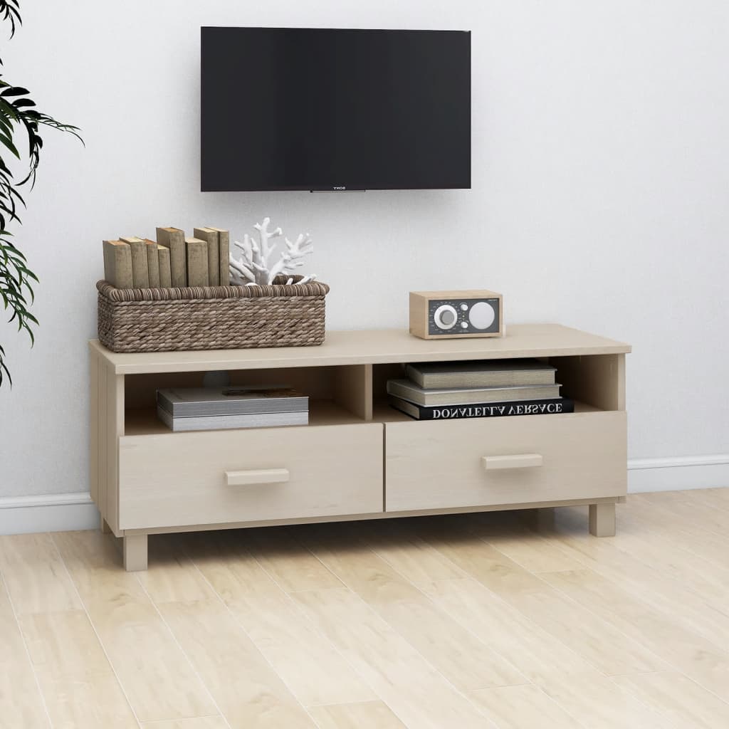 vidaXL Szafka pod TV HAMAR, miodowy brąz, 106x40x40 cm, drewno sosnowe