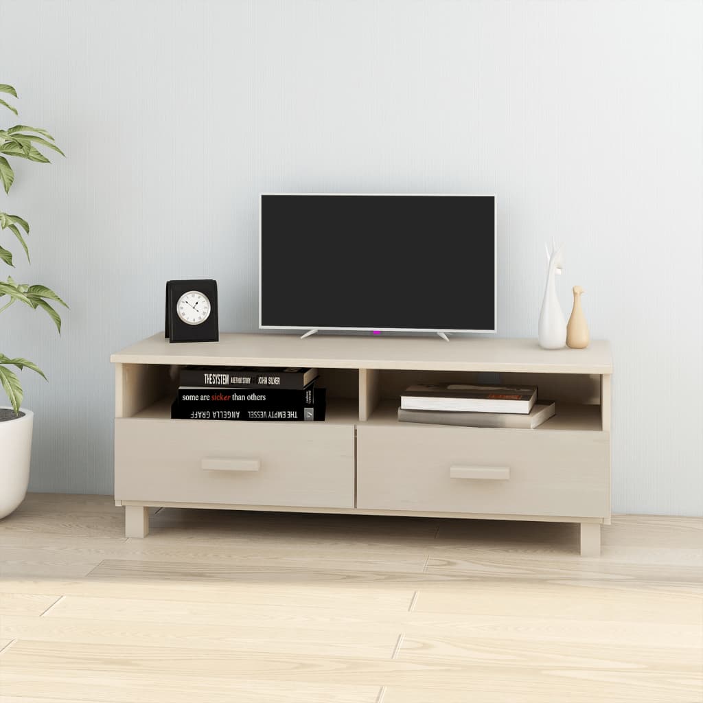 vidaXL Szafka pod TV HAMAR, miodowy brąz, 106x40x40 cm, drewno sosnowe