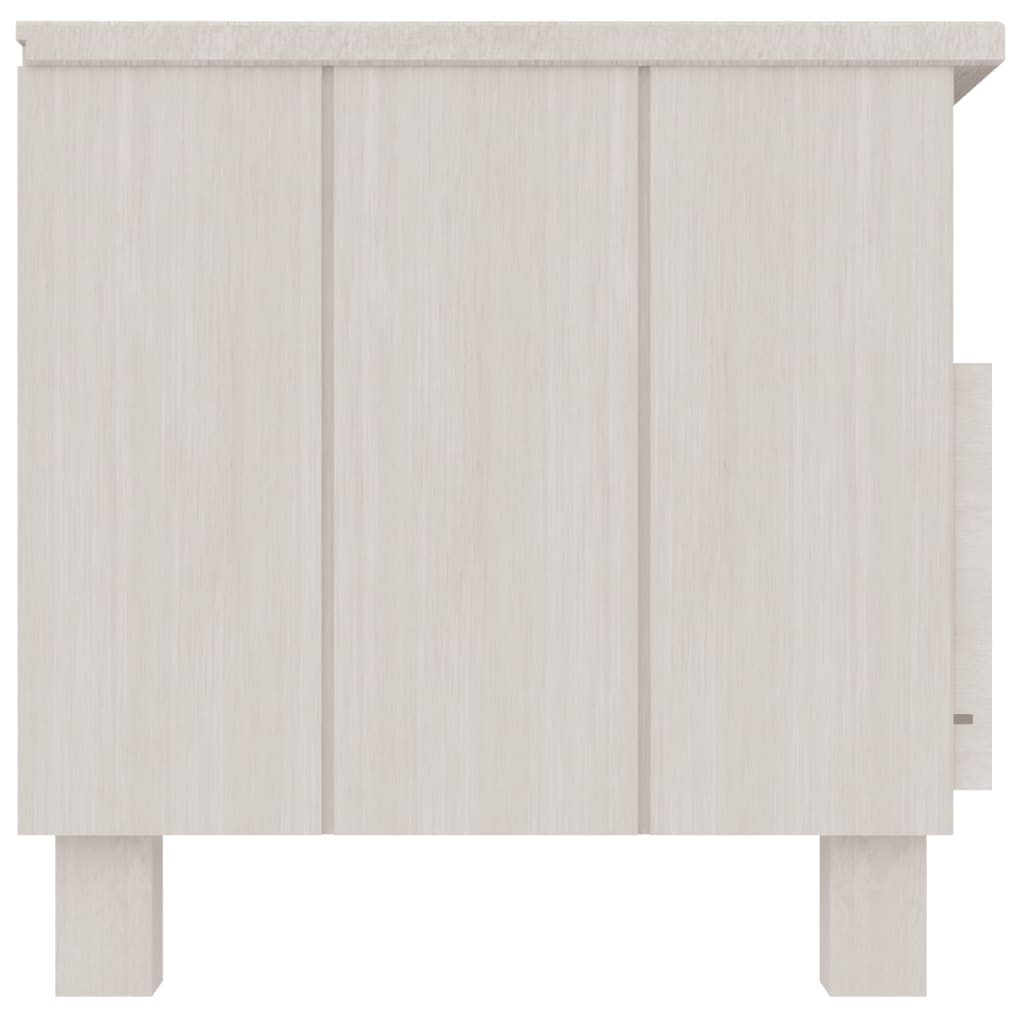 vidaXL Szafka pod TV HAMAR, biała, 106x40x40 cm, lite drewno sosnowe