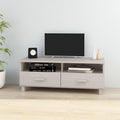 vidaXL Szafka pod TV HAMAR, biała, 106x40x40 cm, lite drewno sosnowe