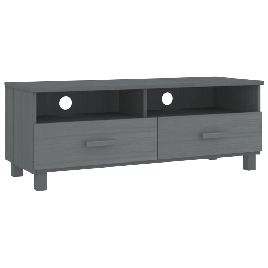 vidaXL Szafka pod TV HAMAR, ciemnoszara, 106x40x40 cm, drewno sosnowe