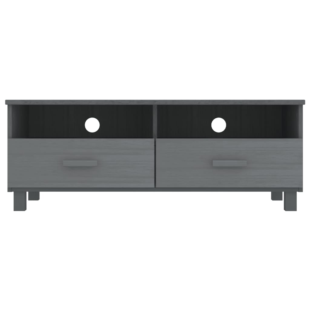 vidaXL Szafka pod TV HAMAR, ciemnoszara, 106x40x40 cm, drewno sosnowe