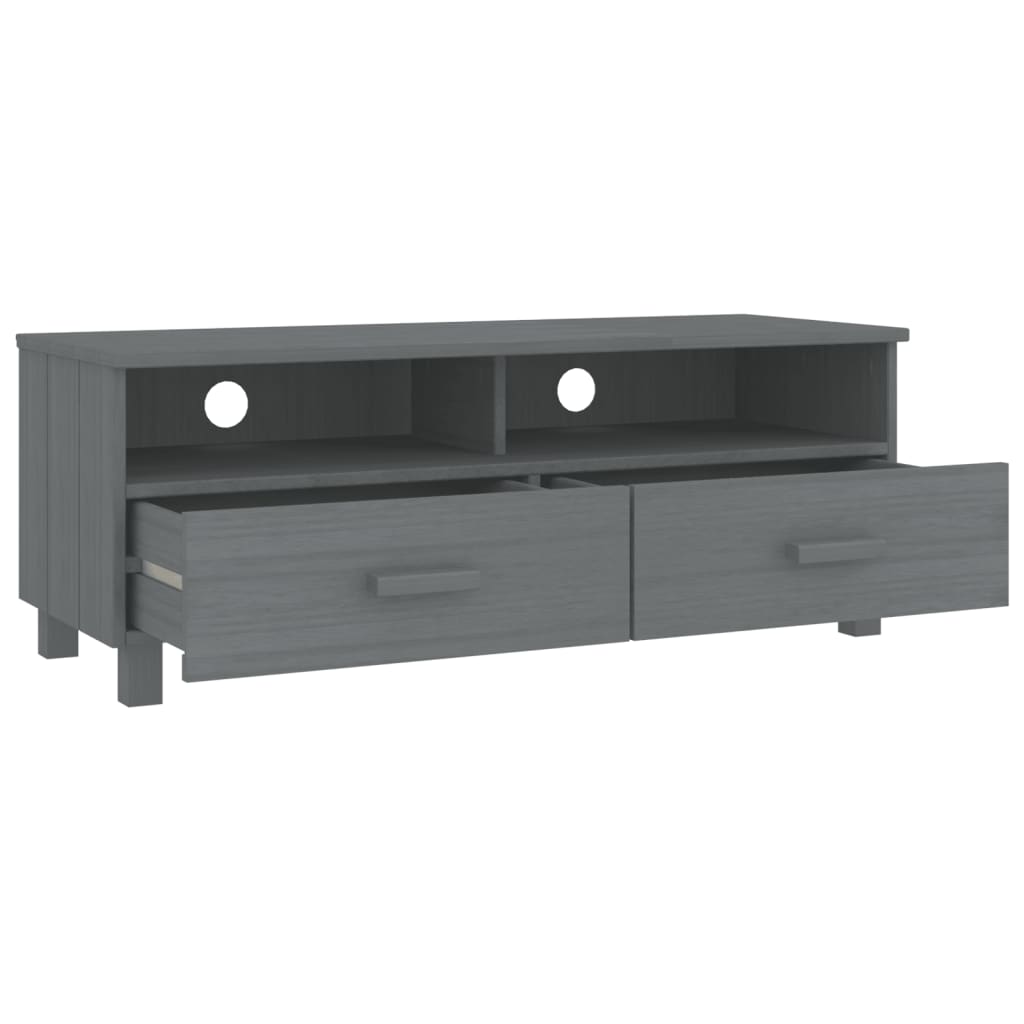 vidaXL Szafka pod TV HAMAR, ciemnoszara, 106x40x40 cm, drewno sosnowe