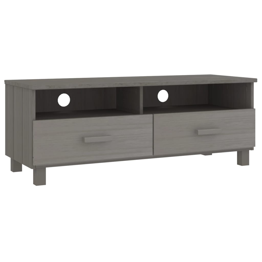 vidaXL Szafka pod TV HAMAR, jasnoszara, 106x40x40 cm, drewno sosnowe