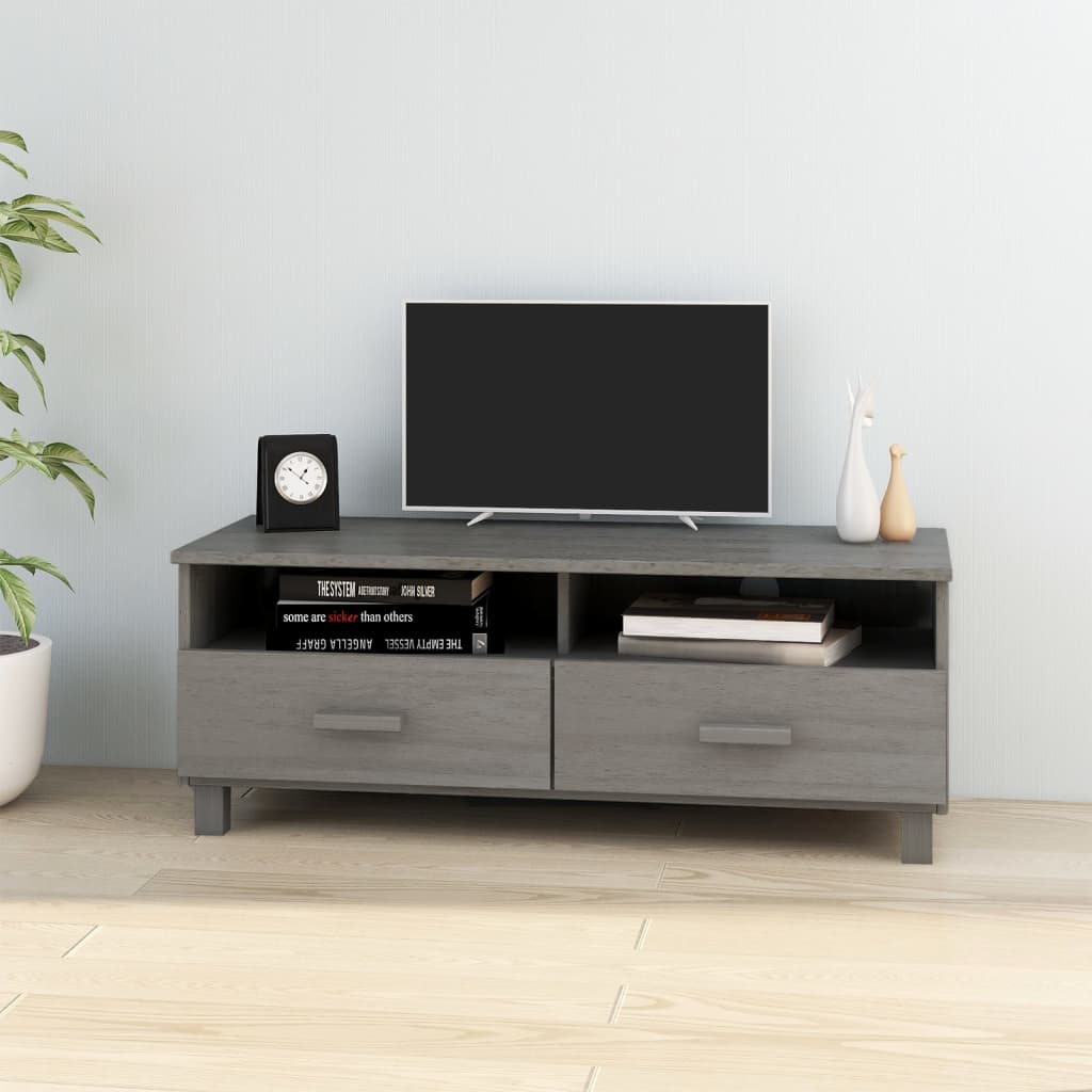 vidaXL Szafka pod TV HAMAR, jasnoszara, 106x40x40 cm, drewno sosnowe