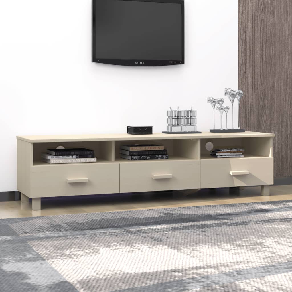 vidaXL Szafka pod TV HAMAR, miodowy brąz, 158x40x40 cm, drewno sosnowe