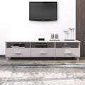 vidaXL Szafka pod TV HAMAR, biała, 158x40x40 cm, lite drewno sosnowe
