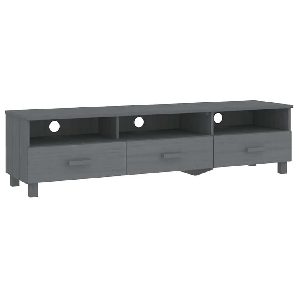 vidaXL Szafka pod TV HAMAR, ciemnoszara, 158x40x40 cm, drewno sosnowe