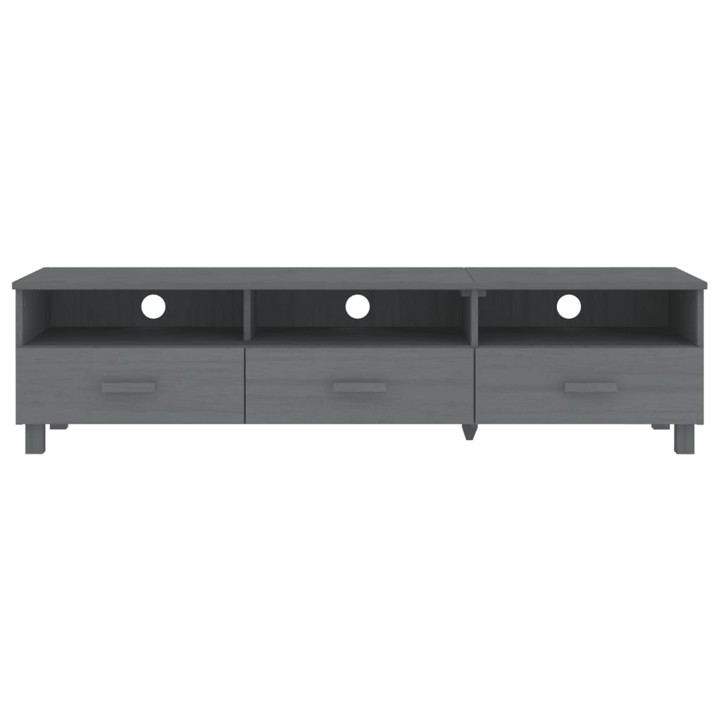 vidaXL Szafka pod TV HAMAR, ciemnoszara, 158x40x40 cm, drewno sosnowe