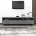 vidaXL Szafka pod TV HAMAR, ciemnoszara, 158x40x40 cm, drewno sosnowe