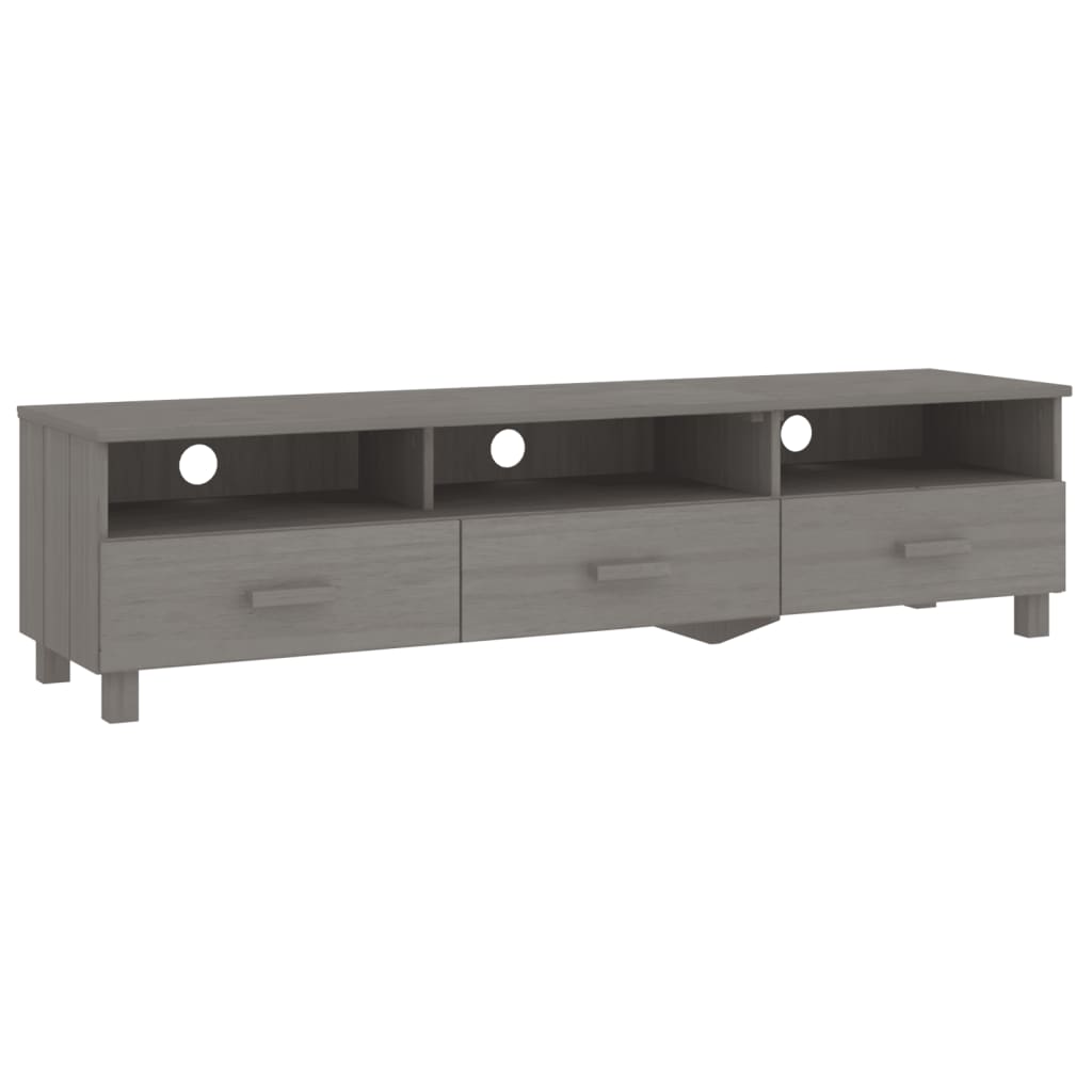 vidaXL Szafka pod TV HAMAR, jasnoszara, 158x40x40 cm, drewno sosnowe