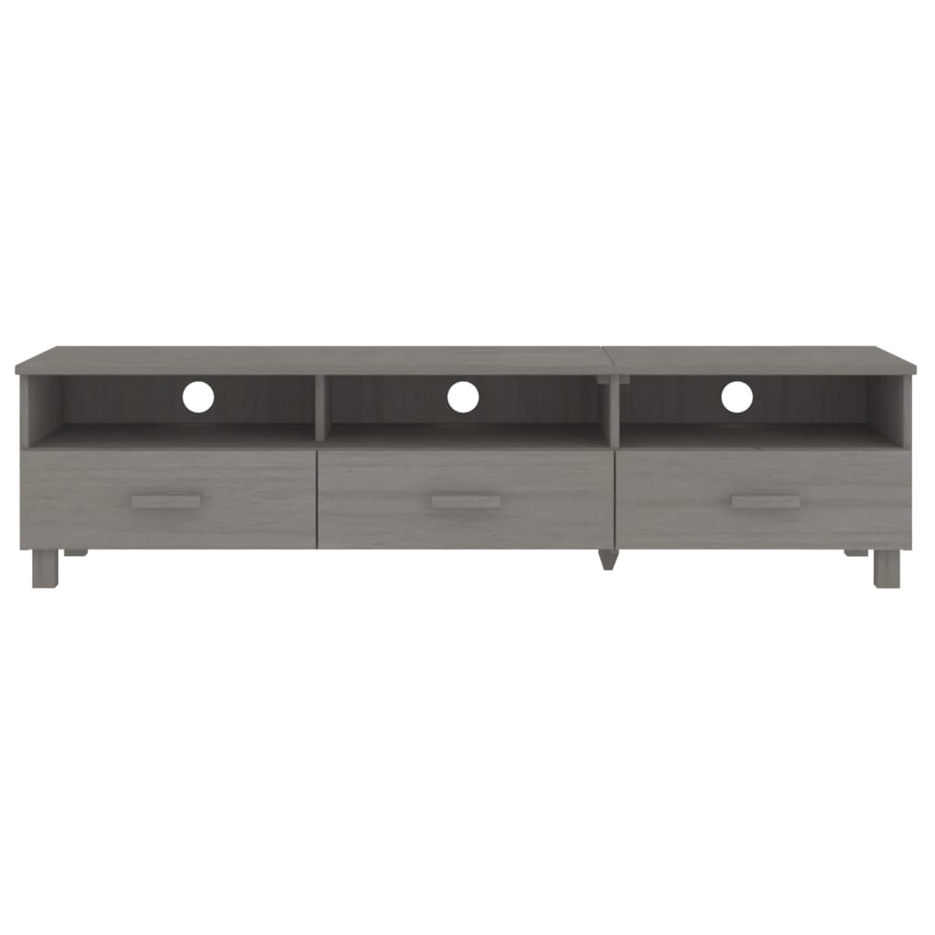 vidaXL Szafka pod TV HAMAR, jasnoszara, 158x40x40 cm, drewno sosnowe