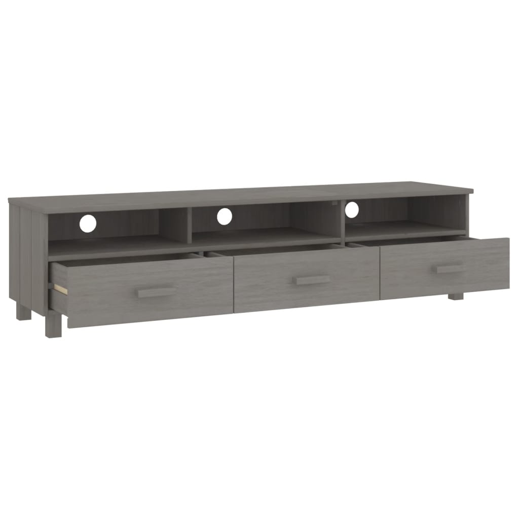 vidaXL Szafka pod TV HAMAR, jasnoszara, 158x40x40 cm, drewno sosnowe