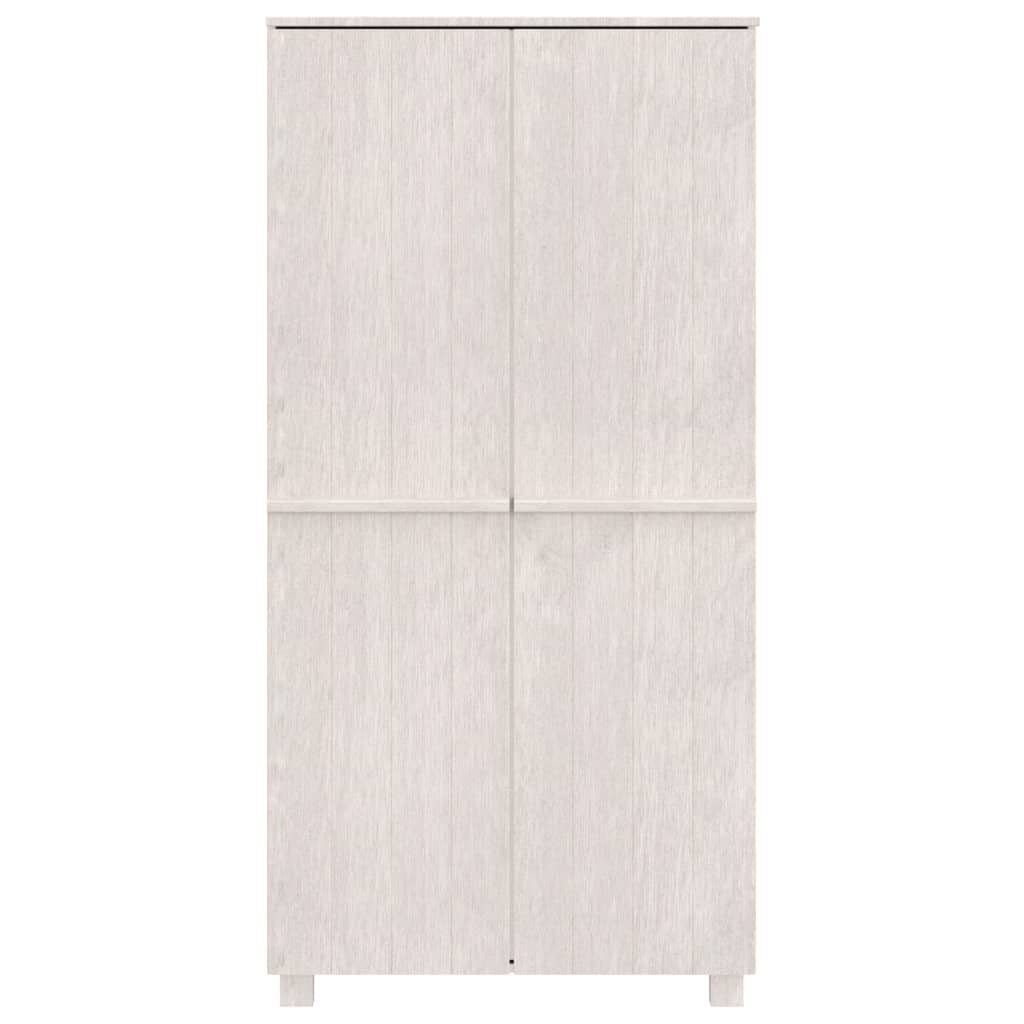 vidaXL Szafa HAMAR, biała, 89x50x180 cm, lite drewno sosnowe