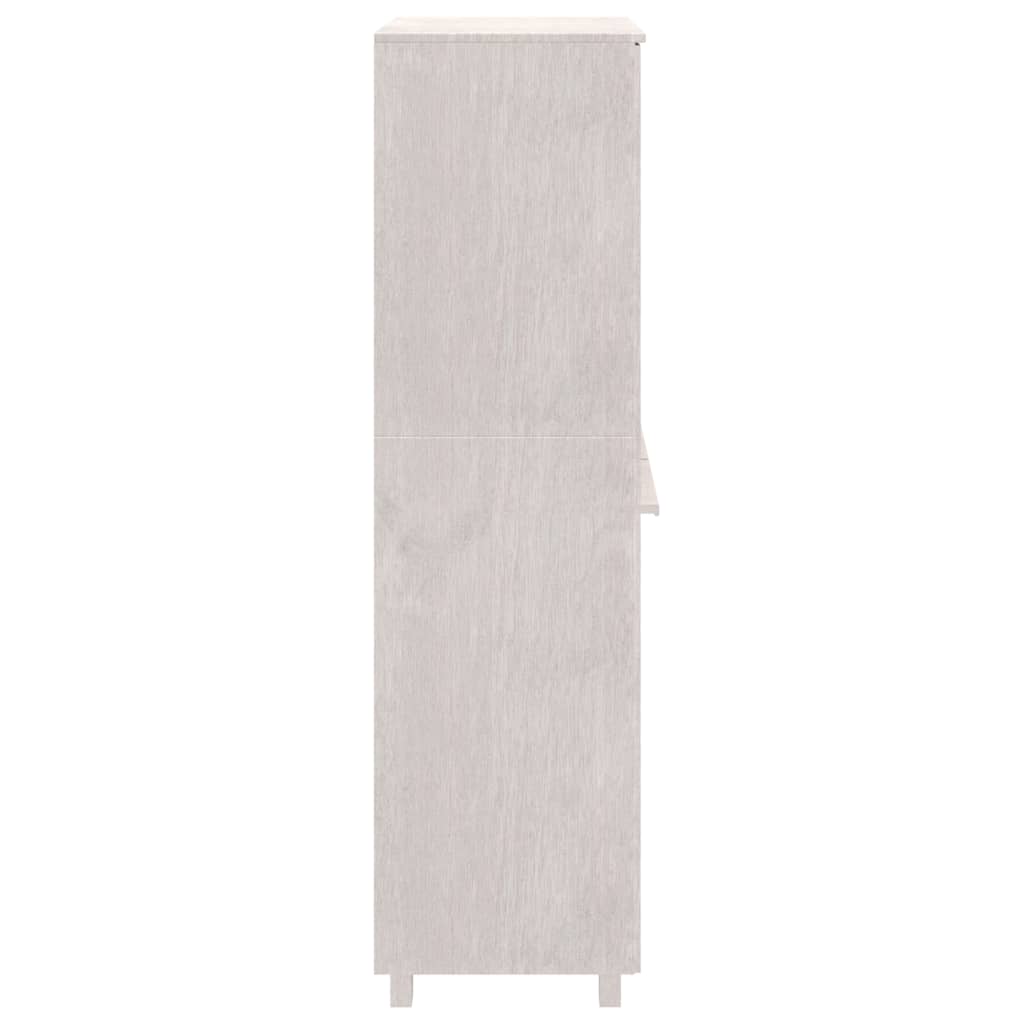 vidaXL Szafa HAMAR, biała, 89x50x180 cm, lite drewno sosnowe