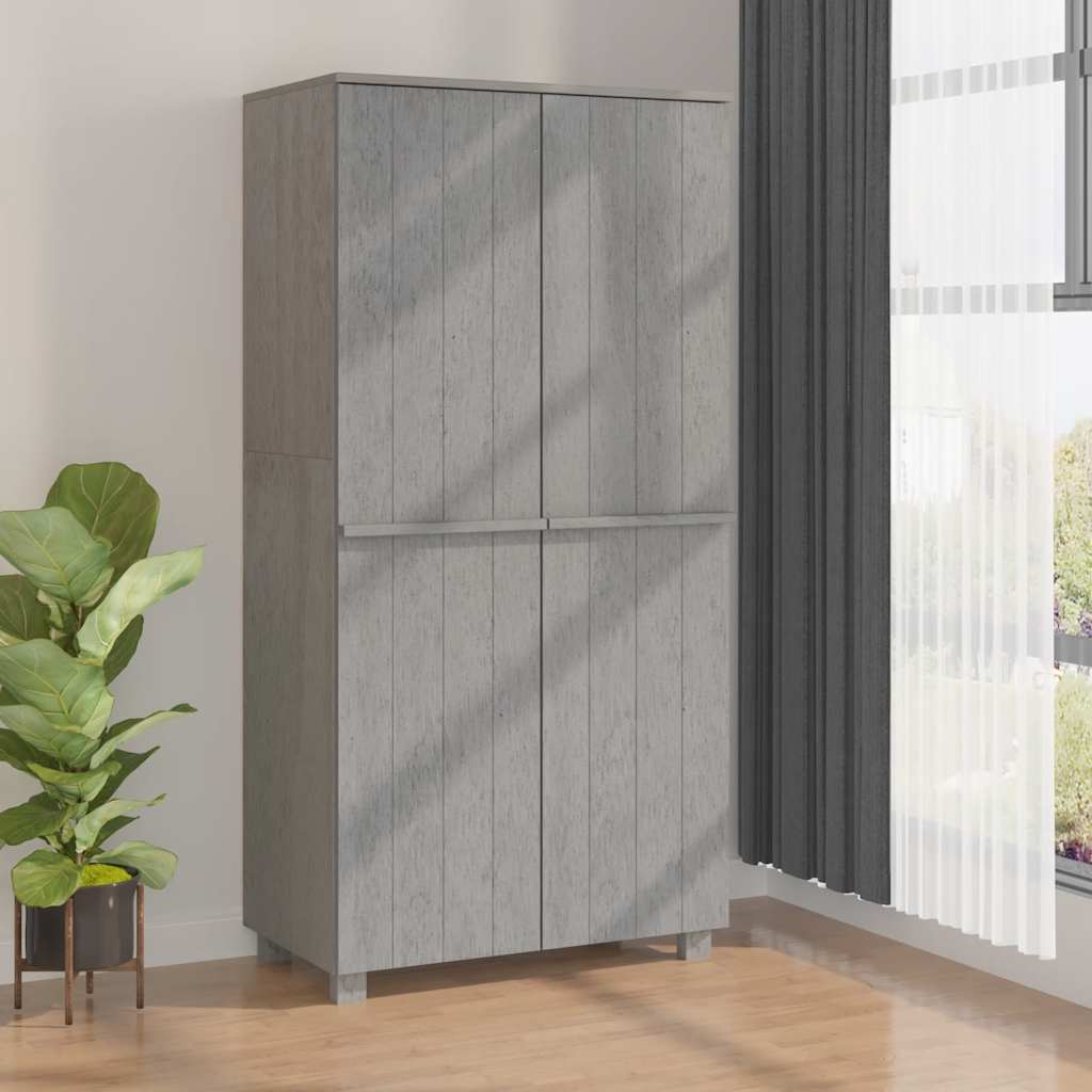 vidaXL Szafa HAMAR, jasnoszara, 89x50x180 cm, drewno sosnowe